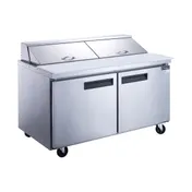 Dukers Appliance Co DSP60-16-S2 60" Sandwich/Salad Prep Table w/ 2 Doors, 16 Pans 1 image