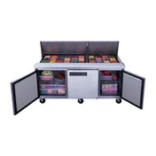 Dukers Appliance Co DSP72-30M-S3 72" Mega Top Sandwich/Salad Prep Table w/ 3 Doors, 30 Pans 2 image