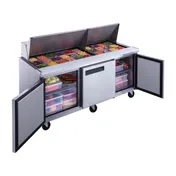 Dukers Appliance Co DSP72-30M-S3 72" Mega Top Sandwich/Salad Prep Table w/ 3 Doors, 30 Pans 3 image