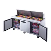Dukers Appliance Co DSP72-30M-S3 72" Mega Top Sandwich/Salad Prep Table w/ 3 Doors, 30 Pans 4 image