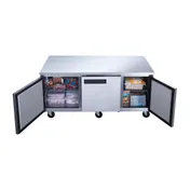 Dukers Appliance Co DUC72F 72" 3-Solid Door Undercounter Freezer, Stainless Steel, 19 cu. ft. 2 image