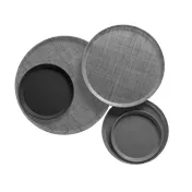 Cambro 1200522 - 12" Round Fiberglass Serving Camtray, Burgundy Wine, NSF Certified, Dishwasher Safe 1 image