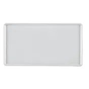 Cambro 1222D148 Dietary Tray - 12" x 22" White Fiberglass, Low-Profile Edge, Dishwasher Safe, USA 1 image