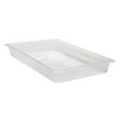 Cambro 12PP190 2" Deep Translucent Polypropylene Food Pan, NSF, 1/1 Size, 3/4"-2-1/4" Depth 1 image
