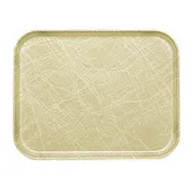 Cambro 1318214 Rectangular Tray, 12-5/8" x 17-3/4" x 11/16", Fiberglass Tan, NSF, Dishwasher Safe 1 image