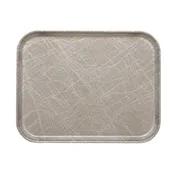 Cambro 1318215 12-5/8" x 17-3/4" x 11/16" Fiberglass Rectangular Tray, Gray, NSF, Dishwasher Safe 1 image
