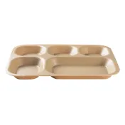 Cambro 14105CW133 - 5-Compartment Tray, 10.7" x 13.9" x 1.1", Polycarbonate, NSF, Dishwasher Safe 1 image