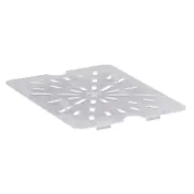 Cambro 20PPD190 Drain Shelf 1/2 Size Translucent Polypropylene Fits 24 & 26PP Pans NSF 1 image