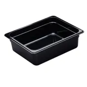 Cambro 24HP110 H-Pan 1/2-Size 4" Black Plastic Nonstick, -40°F to 375°F, NSF 1 image