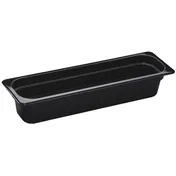 Cambro 24LPHP110 H-Pan Food Pan, 1/2-Size Long, 4″ Deep, Black Plastic, -40°F to 375°F, NSF 1 image