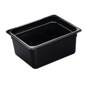 Cambro 26HP110 H-Pan Pan, 1/2 Size, 6" Deep, Black Plastic, NSF, -40°F to 375°F 1 image