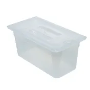 Cambro 30PPCHN190 1/3-Size Translucent PP Pan Cover With Handle & Spoon Notch, NSF 2 image