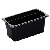 Cambro 36HP110 H-Pan Food Pan, 1/3 Size 6″ Deep Black Plastic, Non-Stick Surface, NSF 1 image