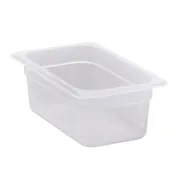 Cambro 44PP190 - 1/4-Size 4" Deep Translucent Polypropylene Food Pan, NSF, Storage Tray 1 image