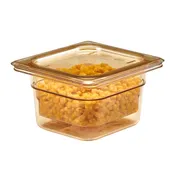 Cambro 60HPC150 H-Pan Plastic Cover, 1/6 Flat Amber Lid, Non-Stick -40°F to 300°F NSF 2 image