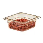 Cambro 62HP150 H-Pan 1/6 Size, 2-1/2″ Deep Amber Plastic Pan, Non-Stick, -40°F to 375°F, NSF 2 image