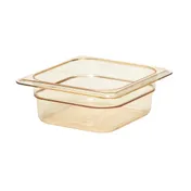 Cambro 62HP150 H-Pan 1/6 Size, 2-1/2″ Deep Amber Plastic Pan, Non-Stick, -40°F to 375°F, NSF 1 image
