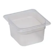 Cambro 64PP190 Food Pan - 1/6 Size, 4" Deep, Translucent Polypropylene, NSF 1 image