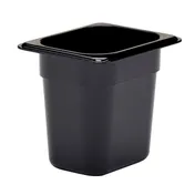 Cambro 86HP110 H-Pan Pan, 1/8 Size, 6″ Deep, Black Plastic, Non-Stick, -40°F-375°F, NSF 1 image