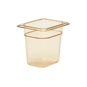 Cambro 86HP150 H-Pan 1/8 Size, 6″ Deep Amber Food Pan, -40°F to 375°F, NSF 1 image