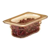 Cambro 90HPC150 H-Pan Cover - 1/9 Flat Amber Plastic Lid, -40°F to 300°F, NSF, Non-Stick 2 image