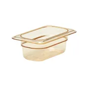 Cambro 92HP150 H-Pan - 1/9 Size, 2-1/2″ Deep Amber Plastic, Non-Stick, -40°F to 375°F, NSF 1 image