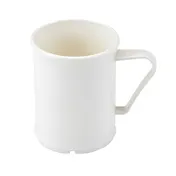 Cambro 96CW148 Camwear Mug - 9.6 oz White Polycarbonate, 4-3/16" Dia x 3-3/4" H, Made in USA 1 image