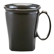 Cambro MDSHM8110 Plastic Mug, 8 oz, Black Polypropylene, 4-1/2″ Dia x 4″ H, Dishwasher Safe, NSF 1 image