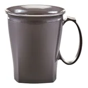 Cambro MDSHM8485 Harbor Mug, 8 oz, 4-1/2" Dia x 4" H, Gray Polypropylene, Smoked Metal Finish 1 image