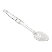 Cambro SPOP13CW135 - 13" Clear Plastic Perforated Deli Spoon with Notched Back and Hanging Hole 1 image