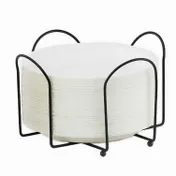 Cal-Mil 1236 Black Wire Plate Rack, 9.5"W x 9.5"D x 6.5"H, Iron, BPA Free 1 image