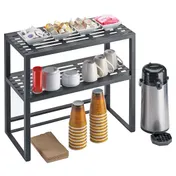 Cal-Mil 1254 Mission Shelf Riser, 24"W X 12"D X 24"H, 2-Tier, Black Frame 1 image