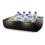 Cal-Mil 1256-13 Ice Bin, 15" W x 20" D x 6.5" H, Black Insulated Acrylic, Plastic, Complete 1 image