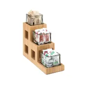 Cal-Mil 1486 Jar Display, 5"W X 14"D X 13"H, 3 Step Design (3) 4" X 4" Glass Jars 1 image