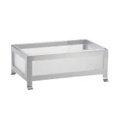 Cal-Mil 1582-12-33 SoHo Ice Housing, 12" W x 21" D x 8-1/4" H, Silver Frame, Polycarbonate Pan 2 image