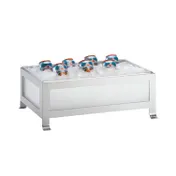 Cal-Mil 1582-12-33 SoHo Ice Housing, 12" W x 21" D x 8-1/4" H, Silver Frame, Polycarbonate Pan 1 image