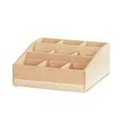 Cal-Mil 1714-71 Blonde Multi-Section Organizer, 12"W X 12"D X 5.5"H, Square, Solid Wood 2 image