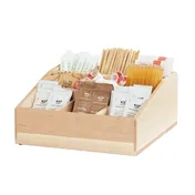 Cal-Mil 1714-71 Blonde Multi-Section Organizer, 12"W X 12"D X 5.5"H, Square, Solid Wood 1 image