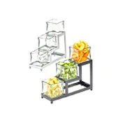 Cal-Mil 1803-4-13 3-Step Jar Display, 4"W X 12"D X 10.5"H, Three Step Unit (3) Glass Jars 1 image