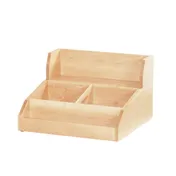 Cal-Mil 2019-71 Blonde Base For Condiment Station, 15"W X 14.5"D X 9.25"H, Rectangular, Solid Wood 2 image