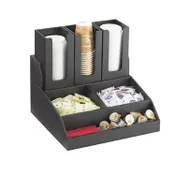 Cal-Mil 2019-96 Midnight Bamboo Condiment Station, 15"W X 14.25"D X 9.25"H (3) Section 1 image