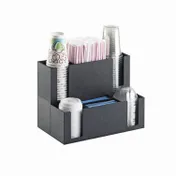 Cal-Mil 2041 Classic Coffee Station Organizer, 14.5"W X 8.75"D X 10.75"H (6) Section, Accommodates Up To 4" Dia. Cup/Lids 1 image
