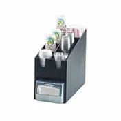 Cal-Mil 2046 Classic Condiment Organizer, 9.25"W X 19.25"D X 16.5"H (8) Section For Cup/Lid/Straw Up To 4" Dia., Adjustable Dividers 1 image