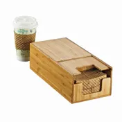 Cal-Mil 2050-60 Coffee Sleeve Dispenser, 5-3/4" W x 12" D x 3-3/4" H, Bamboo Construction, Design 1 image