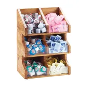 Cal-Mil 2054-99 Madera Condiment Organizer/Display, 11"W X 7"D X 16"H, 3-Tier Bins, Double Tower 1 image