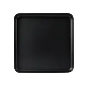 Cal-Mil 22025-11-13 Square Plate, 11" x 11" x 0.5" Melamine Black Rim - Reusable Dinnerware 1 image