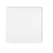 Cal-Mil 22025-14-15 Square Low-Rim Melamine Plate, 14" x 14" White, Durable Reusable Dinnerware 1 image