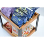 Cal-Mil 22330-2-99 Madera Merchandiser, 10"W X 12"D X 10"H, 2-Tier, Black Metal Frame 2 image