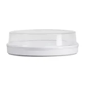 Cal-Mil 22346-10-12 Clear Plastic Plate Cover, 10-Inch Round, Stackable, 1-Inch Vent, Fits 22017-10 1 image