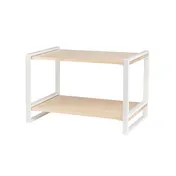 Cal-Mil 22356-3-15 Blonde Display Riser, 22" X 13.25" X 25.5", 3-Tier, White Metal Frame 1 image